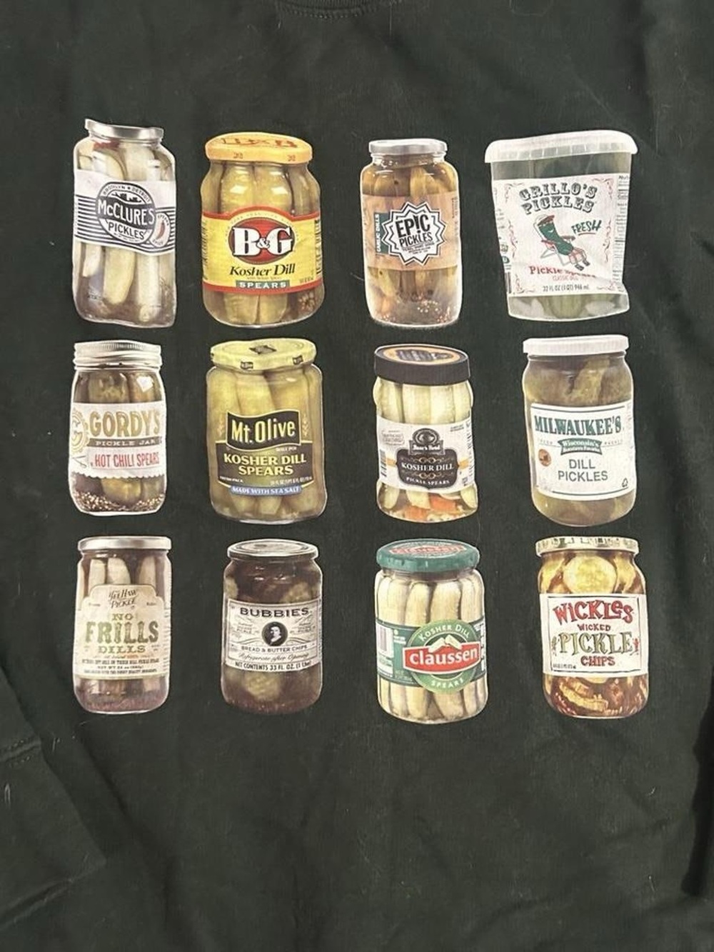 Gildan Black Sweatshirt with Pickle Jar Graphic - Picture 2 of 2